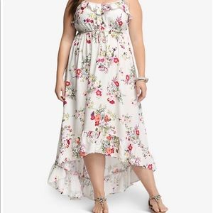 Floral challis maxi dress